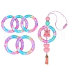 5Pcs Ring Food Grade Eco-Friendly Silicone Focal Beads JX893I-1