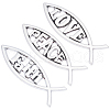 SUPERFINDINGS 3Pcs 3 Style ABS Easter Decoration Sticker DIY-FH0002-56-1