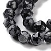 Natural Snowflake Obsidian Beads Strands G-NH0021-A09-02-4