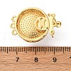 Brass Micro Pave Clear Cubic Zirconia Box Clasps KK-D378-13G-3