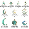 10Pcs 10 Style Alloy Enamel Pendants ENAM-YW0002-95-3