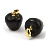Natural Obsidian Teacher Apple Charms G-Z022-02J-G-2