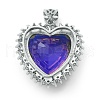 Transparent Faceted Glass Pendants ZIRC-I050-02P-3