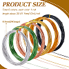 BENECREAT 6 Roll 6 Colors 10M Flat Aluminum Wire FIND-BC0013-42B-2