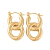 Ion Plating(IP) 304 Stainless Steel Hoop Earrings for Women EJEW-P279-28G-1