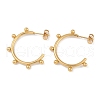 PVD Vacuum Plating 201 Stainless Steel C-Shaped Stud Earrings EJEW-I309-54G-1
