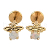 304 Stainless Steel Opal Stud Earrings EJEW-B143-01G-02-4