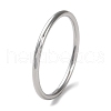 304 Stainless Steel Simple Plain Band Finger Ring for Women Men RJEW-F152-01H-P-1