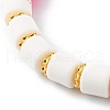 Handmade Polymer Clay Beads Stretch Bracelets Sets BJEW-JB06427-01-7