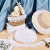Polyester Pleated Lace Ribbon OCOR-WH0091-77A-5
