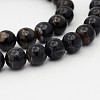 Natural Blue Tiger Eye Bead Strands G-P070-14-6mm-1