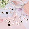 CHGCRAFT 48Pcs 8 Styles Alloy Enamel Pendants FIND-CA0009-08-4