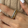 Stainless Steel Micro Pave Clear Cubic Zirconia Stacking Finger Rings FS-WGF4BA8-01-2