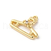 Brass Pave Clear Cubic Zirconia Pendants KK-V016-06G-2
