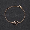 12 Constellations Alloy Rhinestone Link Bracelets WG43B2B-02-1