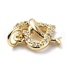 Brass Micro Pave Cubic Zirconia Charms ZIRC-F131-15G-3