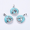 Synthetic Turquoise Pendants G-K234-A15-1