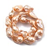 Natural Nucleated Pear Beads Strands PEAR-B004-15M-06B-4