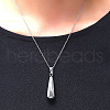 Stainless Steel Teardop Pendant Necklaces TG1210-1-5