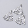 Long-Lasting Plated Brass Pendants KK-D531-02P-09-1