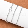 Tarnish Resistant 304 Stainless Steel Cable Chain Necklaces X-STAS-O037-120P-4