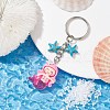 Mermaid Opaque Resin Pendant Keychain X1-KEYC-JKC00624-03-2