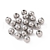 Non-Tarnish 304 Stainless Steel Round Beads STAS-F285-01P-1