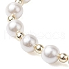 8mm Round Shell Pearl Beaded Stretch Bracelets BJEW-JB10616-4