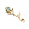 Angel Glass Pearl & Glass Seed Beaded Pendant Decorations HJEW-MZ00265-05-4