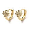 Rack Plating Brass Micro Pave Cubic Zirconia Hoop Earrings EJEW-A031-21G-1