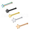 304 Stainless Steel Star Nose Bone Rings WGFF656-04-5