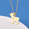 Cute Cartoon Animal Stainless Steel Pendant Necklaces QV5065-19-1