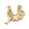 Brass Micro Pave Cubic Zirconia Pendants KK-H433-23G-2