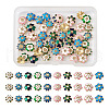 Yilisi 60Pcs 10 Style Alloy Enamel Bead Caps FIND-YS0001-16-1