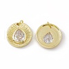 Brass Cubic Zirconia Charms KK-E068-VC012-1