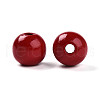 Painted Natural Wood Beads WOOD-A018-16mm-11-2