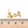Snake Brass Micro Pave Cubic Zirconin Stud Earrings EJEW-D318-11G-5