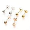 304 Stainless Steel Ball Stud Earrings EJEW-C501-10C-1