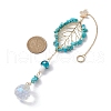 Synthetic Turquoise with Glass and Lampwork Pendant Decorations HJEW-TA00130-02-3