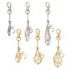 Moon & Star Alloy Swivel Lobster Claw Clasps & Brass Cable Chains AJEW-JB01335-1