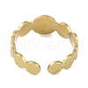 Ion Plating(IP) 304 Stainless Steel Enamel Textured Round Cuff Finger Rings RJEW-L107-066G-01-3