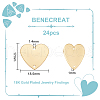 BENECREAT 24Pcs Brass Connector Charms KK-BC0010-87-2
