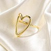 Rack Plating Brass Cuff Finger Rings for Women RJEW-M028-04G-1
