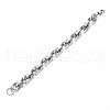 201 Stainless Steel Rope Chain Bracelet for Men Women BJEW-S057-67-2