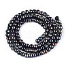 Electroplate Opaque Glass Beads Strands GLAA-T032-P4mm-AB01-2