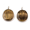 Natural Tiger Eye Pendants G-T131-108-2