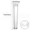 Clear Tube Plastic Bead Containers with Lid X-C066Y-2