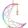 Rainbow Color Moon Feather Tassel Pendant Decorations PW-WG92679-01-4