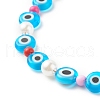 Evil Eye Handmade Lampwork Beaded Bracelets for Women BJEW-JB07761-4