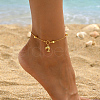 Brass and Iron Dolphin Charm Anklets for Women Daily and Vacation Wear MA0830-3